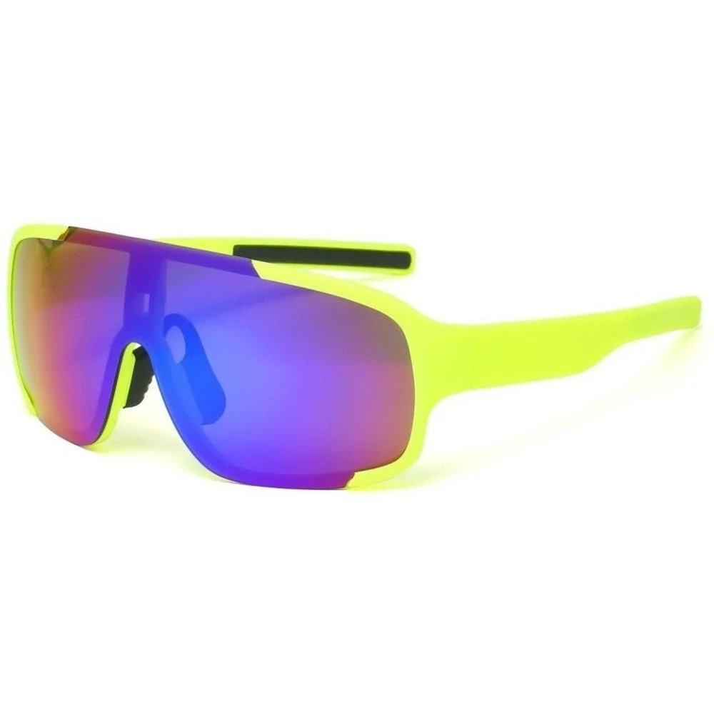 Sport Sunglasses Shield Visor Cycling Running‎ Glasses Neon Yellow Men Fishing